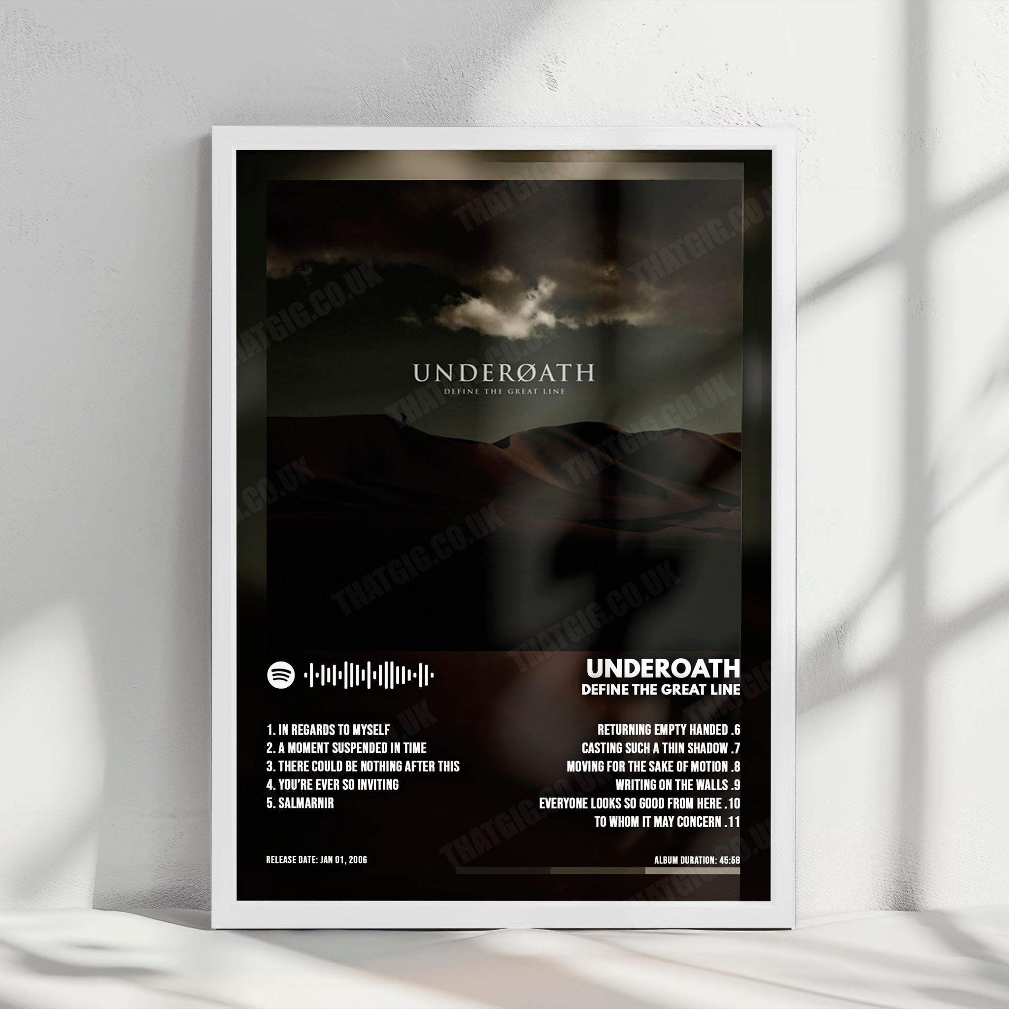 Underoath "Define The Great Line" Album Cover Poster - with Complete Tracklist