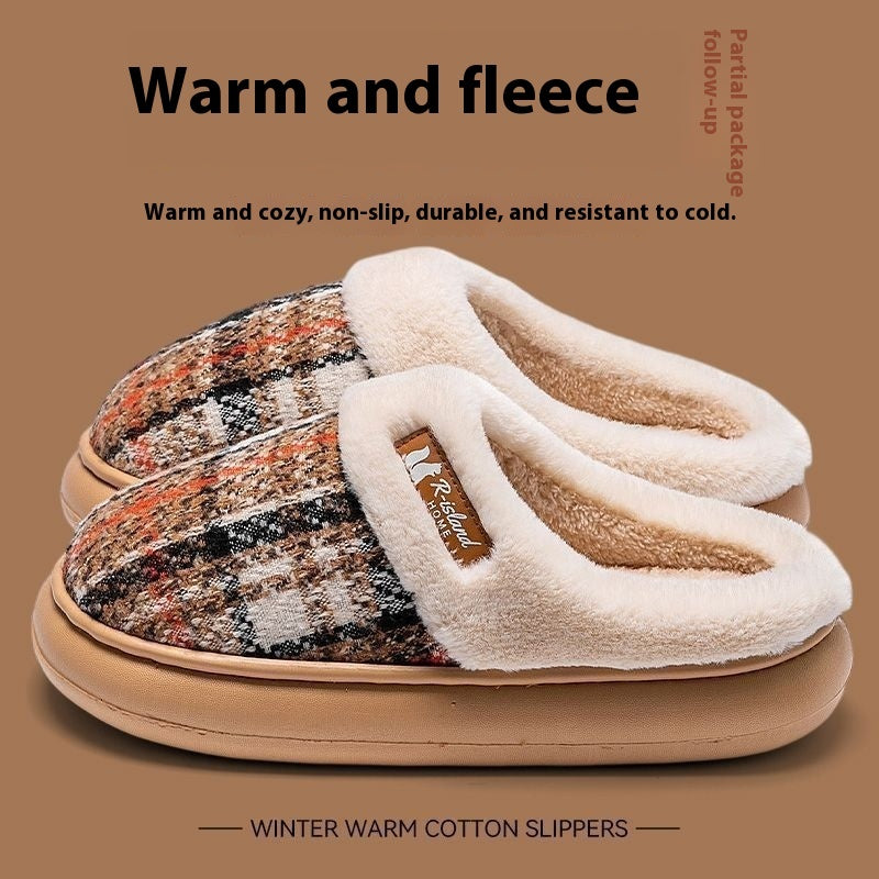 Women's Thick Bottom Non Slip Cotton Slippers
