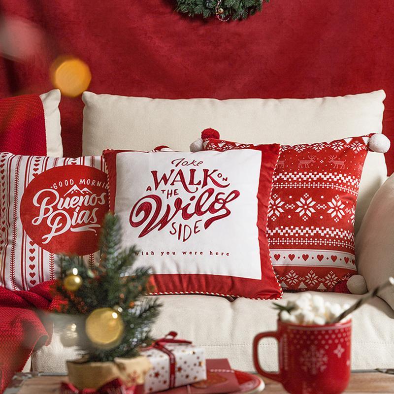 CH12 Set Of Four Cushions, Christmas Pattern