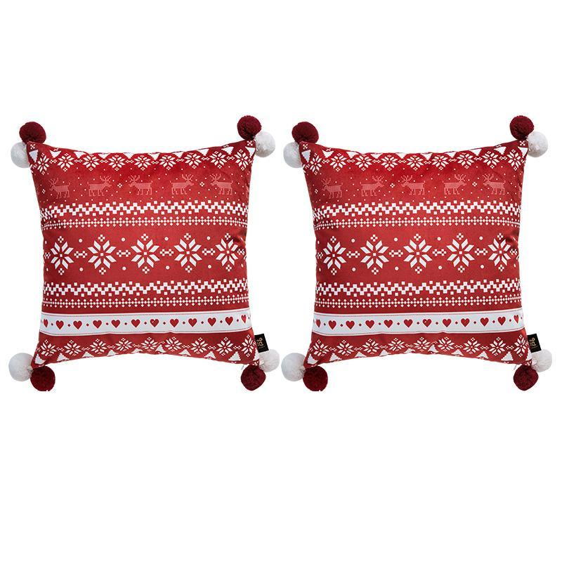 CH12 Set Of Four Cushions, Christmas Pattern