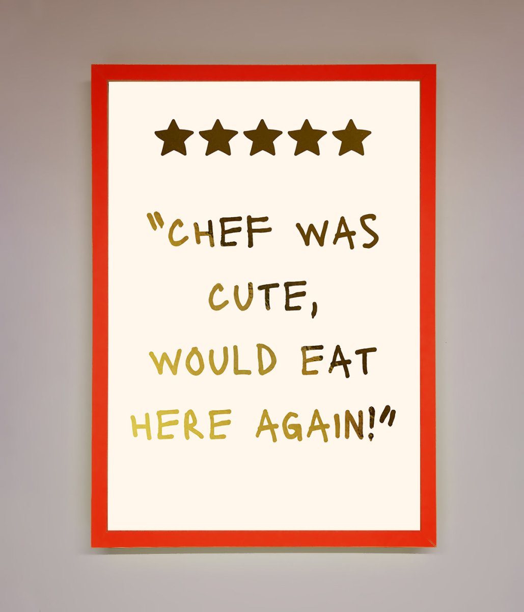 Chef Was Cute Foil Print - Zestio