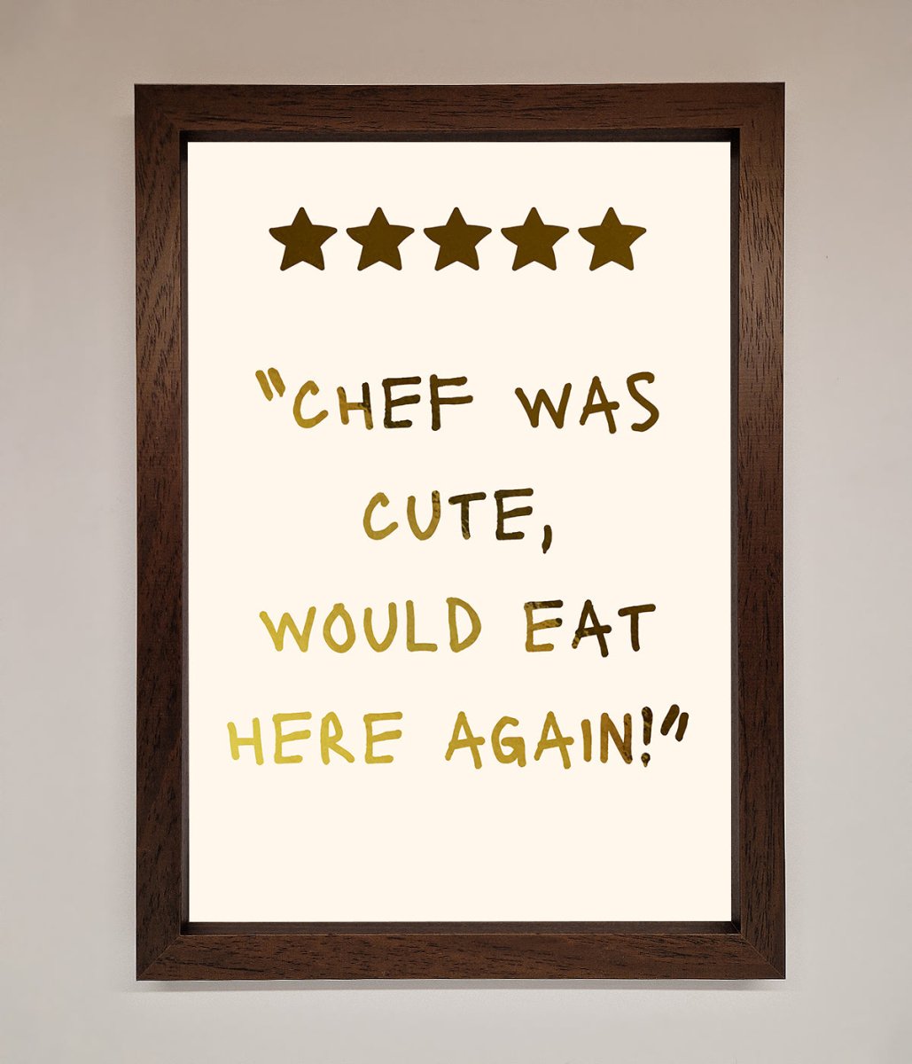 Chef Was Cute Foil Print - Zestio
