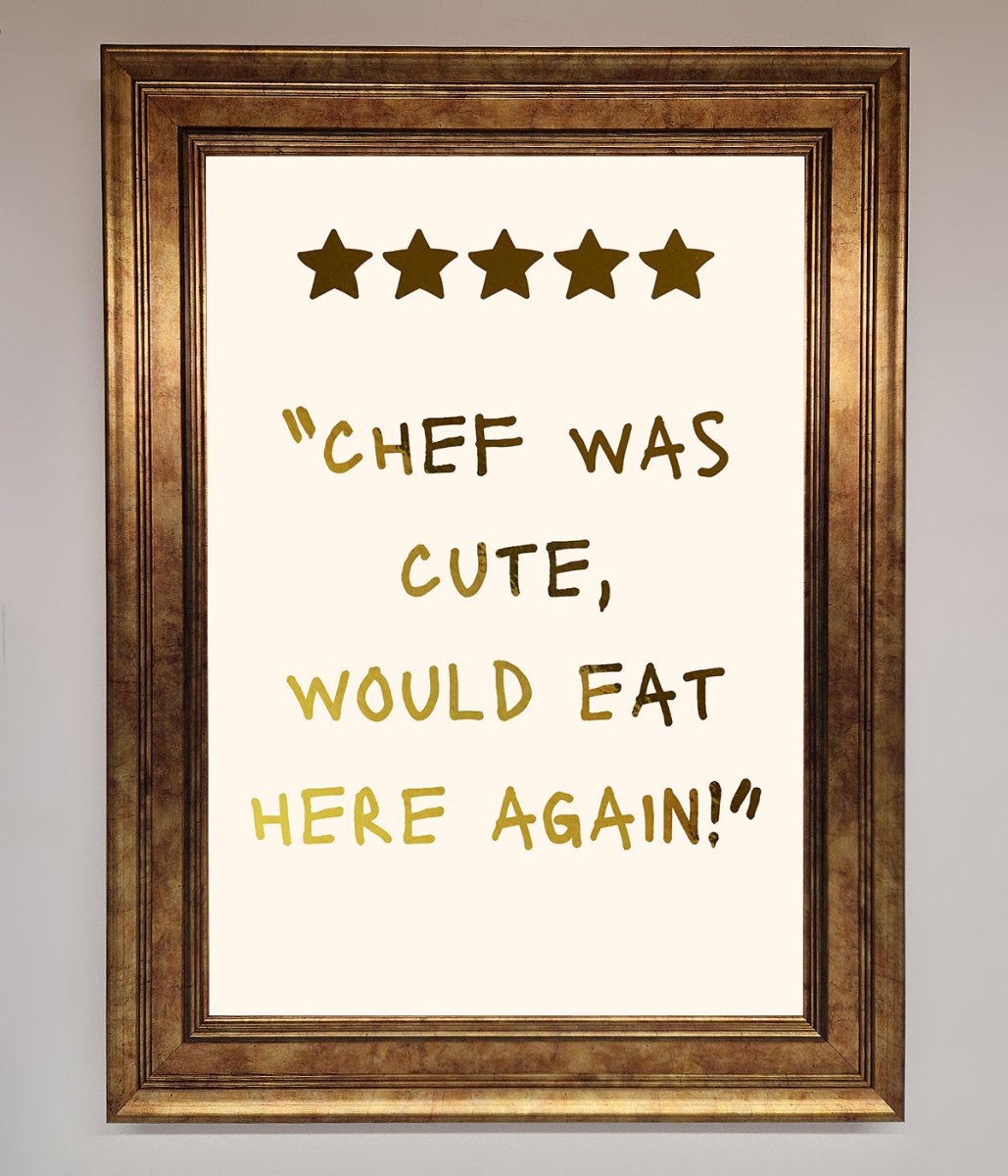 Chef Was Cute Foil Print - Zestio