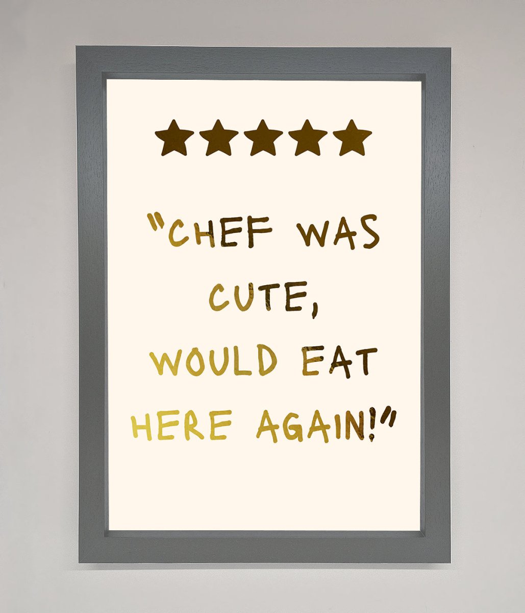 Chef Was Cute Foil Print - Zestio