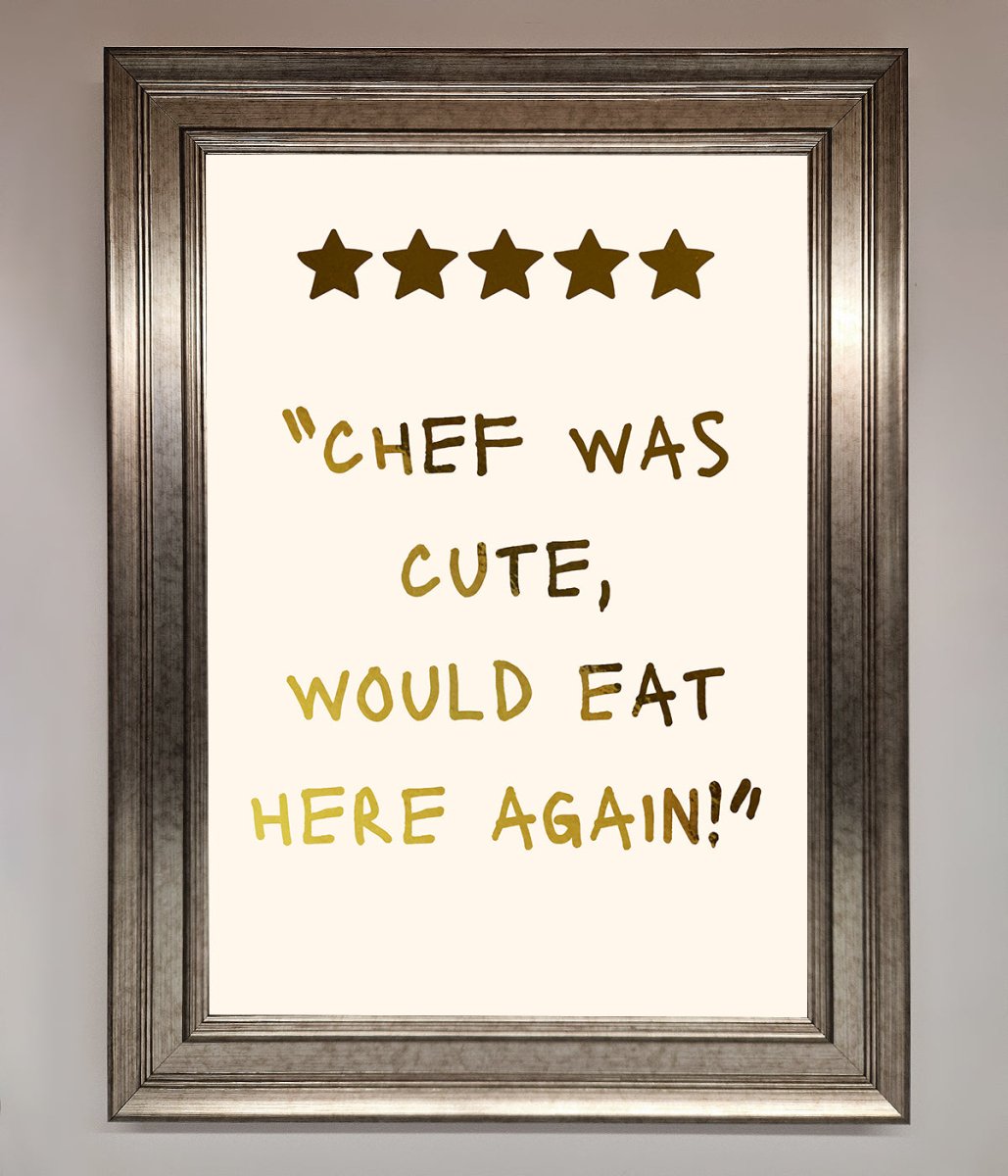 Chef Was Cute Foil Print - Zestio