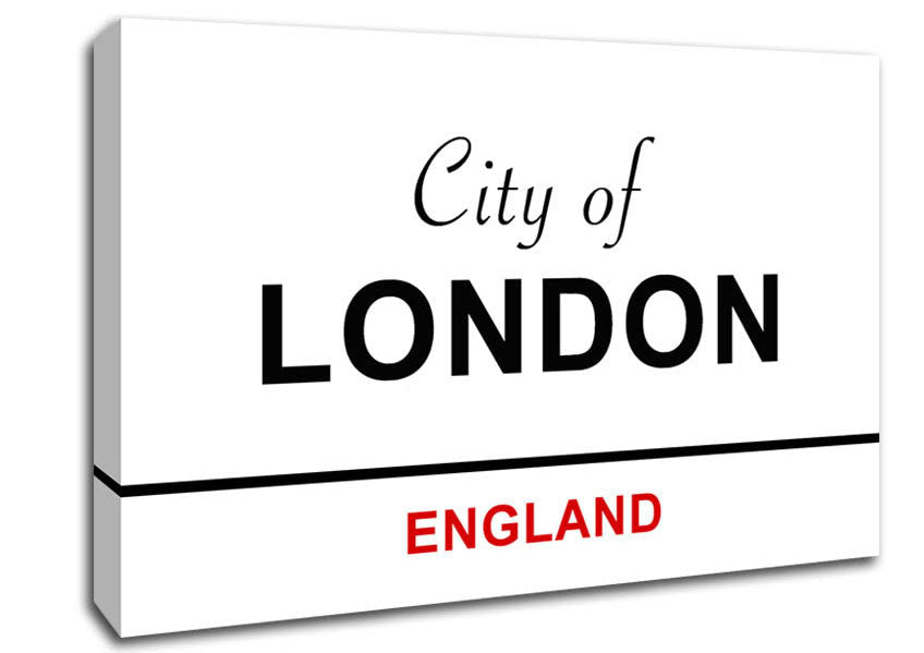 City Of London Signs Canvas Wall Art - Zestio