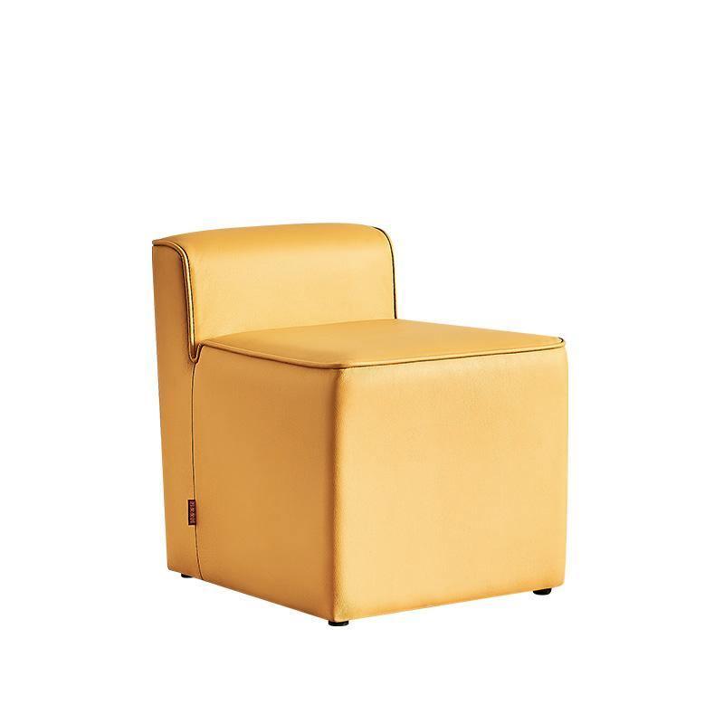 Clay Footstool, Leather