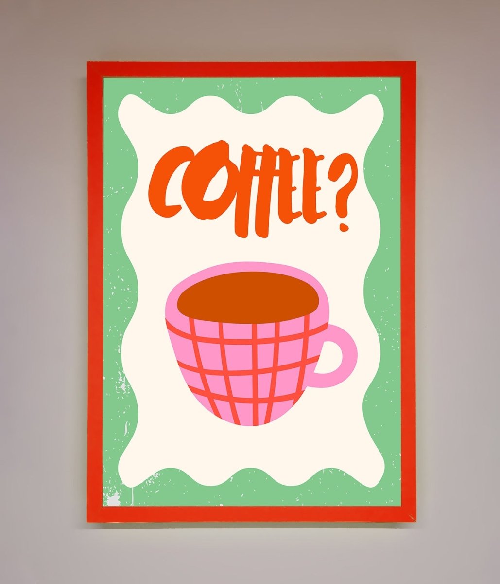 Coffee Pink Mug Framed Wall Art - Zestio