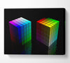 Colourful Cubes Black Canvas Wall Art - Zestio