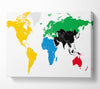 Colours Of The World Map Canvas Wall Art - Zestio