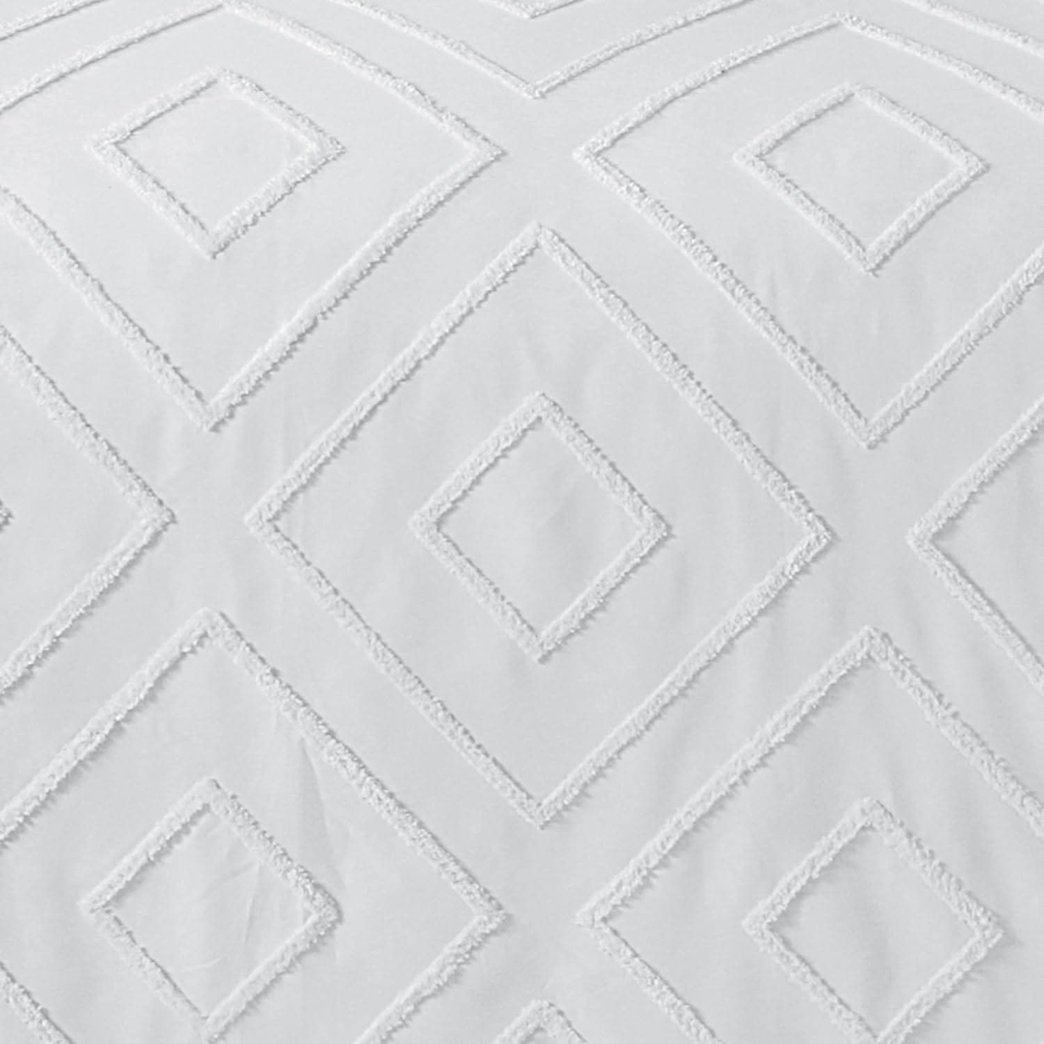 OLIVIA ROCCO Como Tufted Duvet Cover Set With Pillowcases Grey Natural White Easy Care Bedding Single Double King Sizes Durable Fabric
