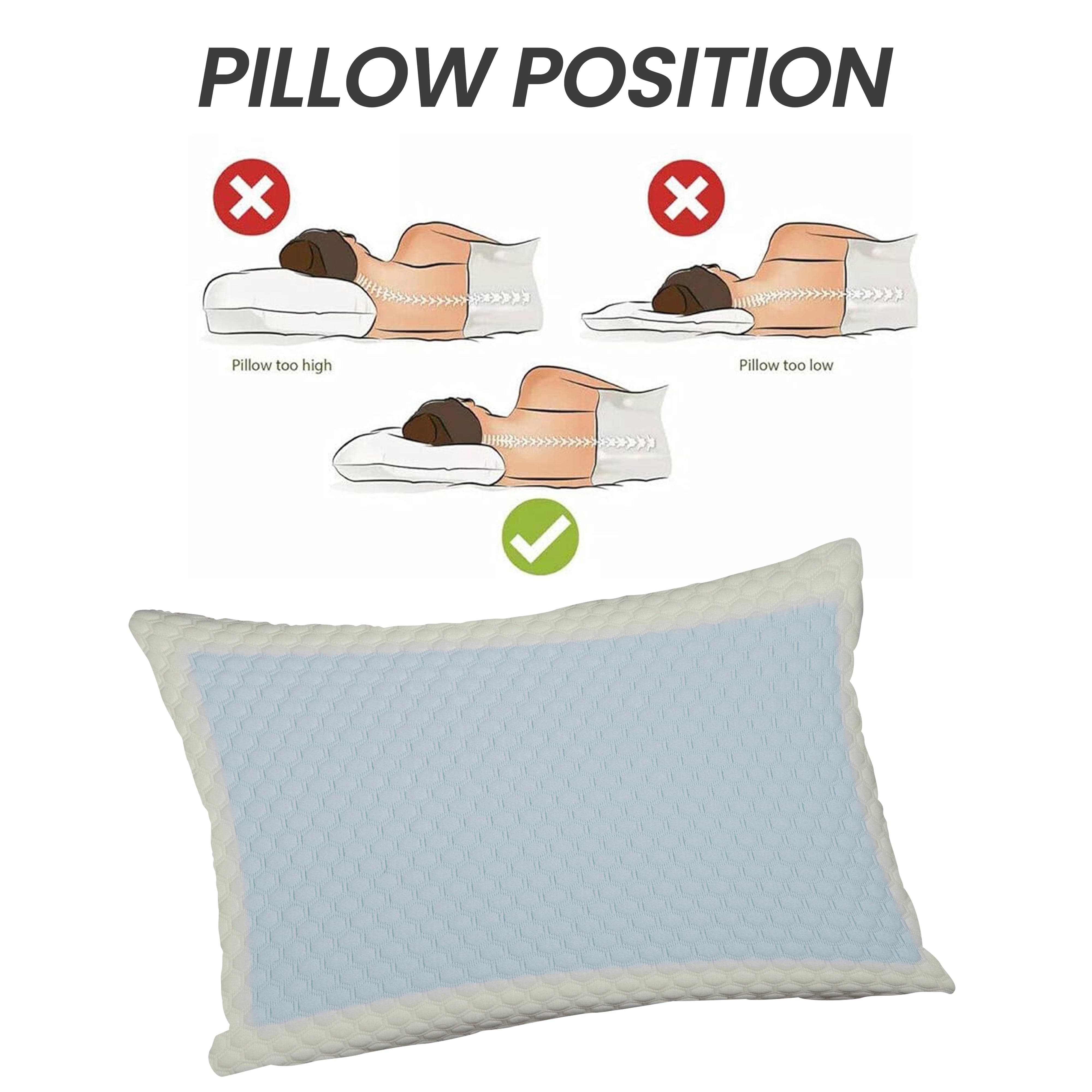 OLIVIA ROCCO Cooling Gel Memory Foam Pillow With Breathable Cover, Orthopaedic Support, Luxury Fibre Filling, Ergonomic Neck Relief