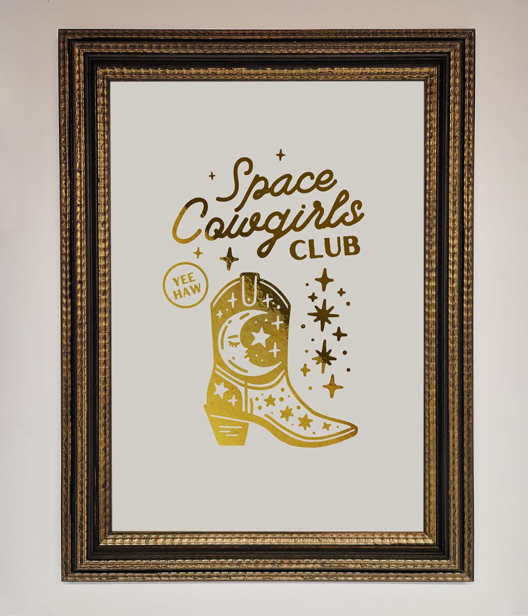 Cowgirl Boot Foil Print - Zestio