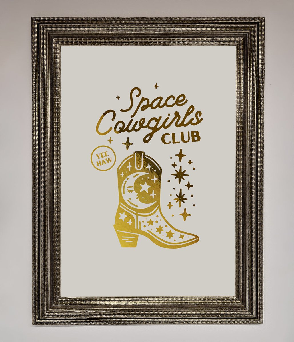 Cowgirl Boot Foil Print - Zestio