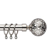 Curtain Pole Globe Ball finials Extendable Curtain Pole 120-300 cm Satin