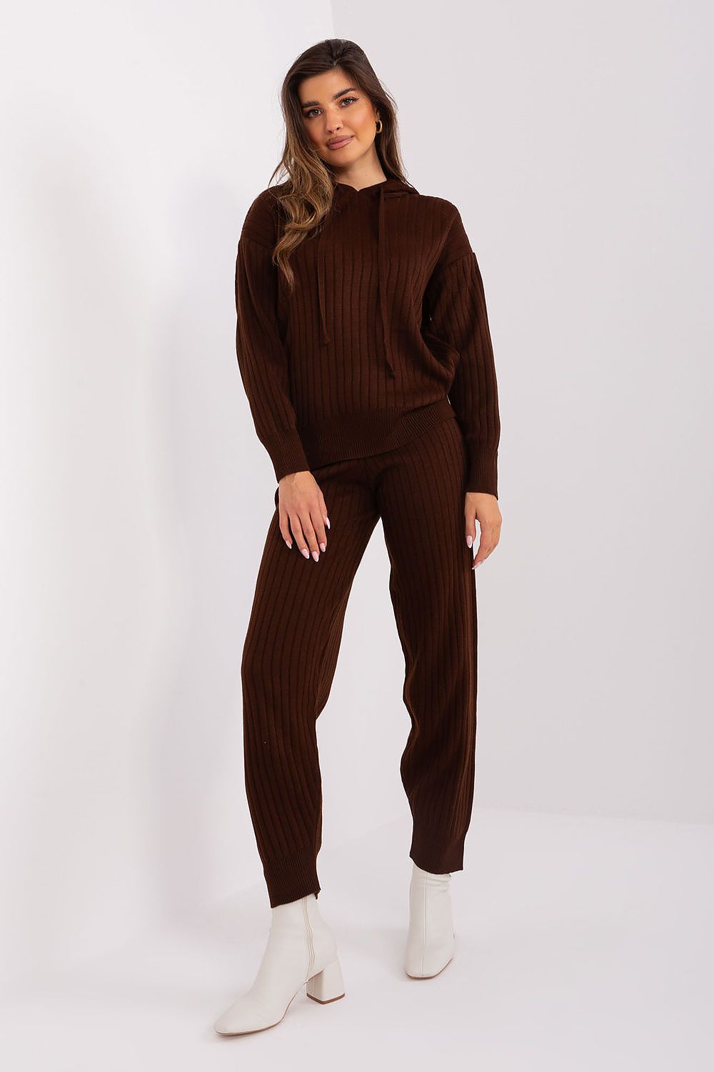 Badu 2-Piece Casual Long Sleeve Hooded Sweater & High-Waisted Pants Set for Ultimate Comfort