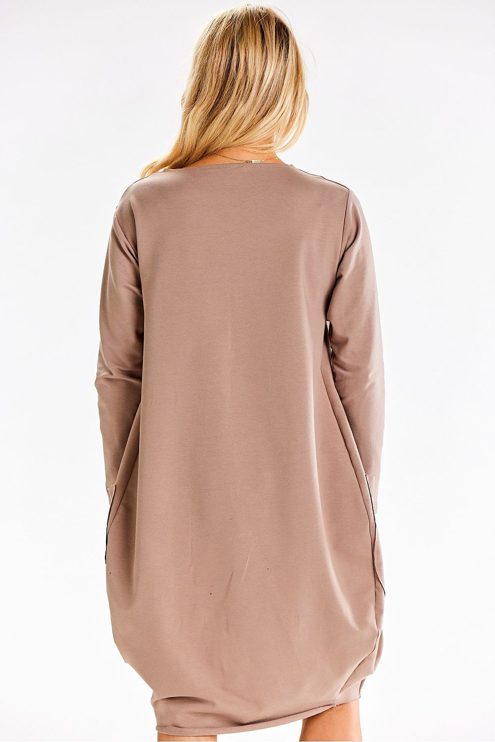 Infinite You Sweatshirt Midi Dress with Pockets - Luxurious Loose Fit Design, Crafted in Poland