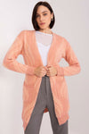 Luxurious Long Sleeve Bedspread Cardigan with Pockets in Variegated Fabric for Everyday Comfort