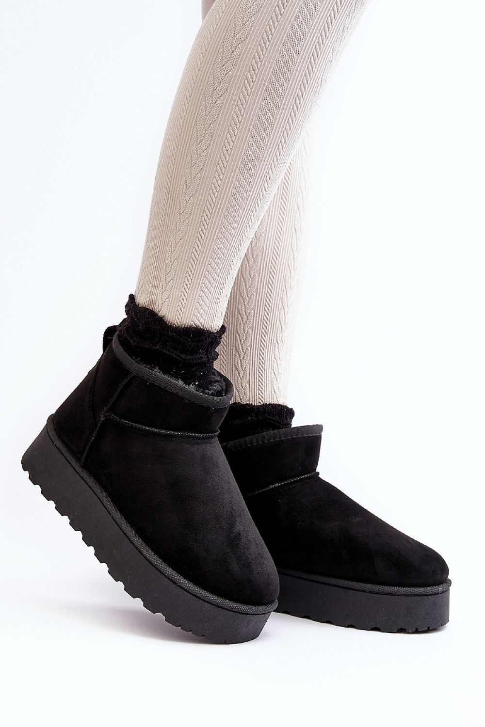 Luxury Eco Suede Snow Boots with Thick Faux Fur Lining, Ankle-High, Sizes EU 36-41