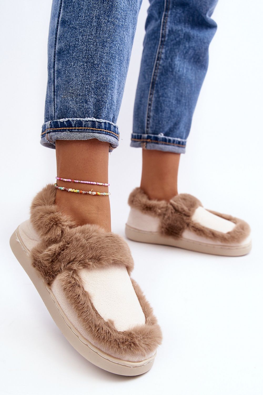 Luxury Eco-Suede Slippers with Thick Fur Lining and Rubber Sole for Ultimate Comfort