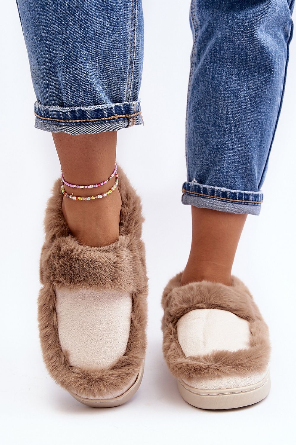 Luxury Eco-Suede Slippers with Thick Fur Lining and Rubber Sole for Ultimate Comfort