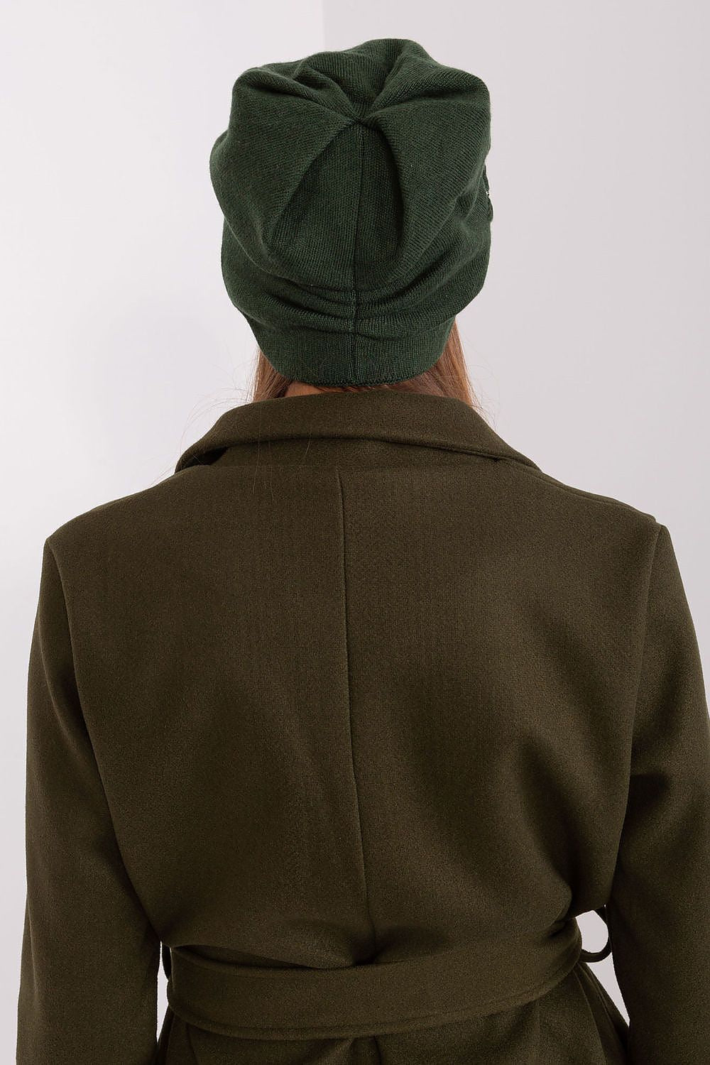 Luxury Women's Winter Hat in Smooth Knit with Decorative Applique - 50% Acrylic, 30% Cotton, 20% Cashmere