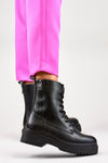 Elegant Black Bootie PRIMO - Winter-Ready Eco-Leather Baggers with Side Zipper, 17cm Height, 5cm Heel