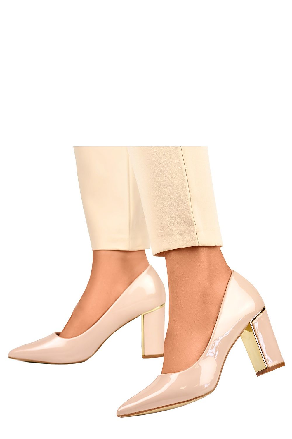 Elegant PRIMO Black Eco-Suede Block Heel Pumps with 8 cm Stiletto for All Occasions