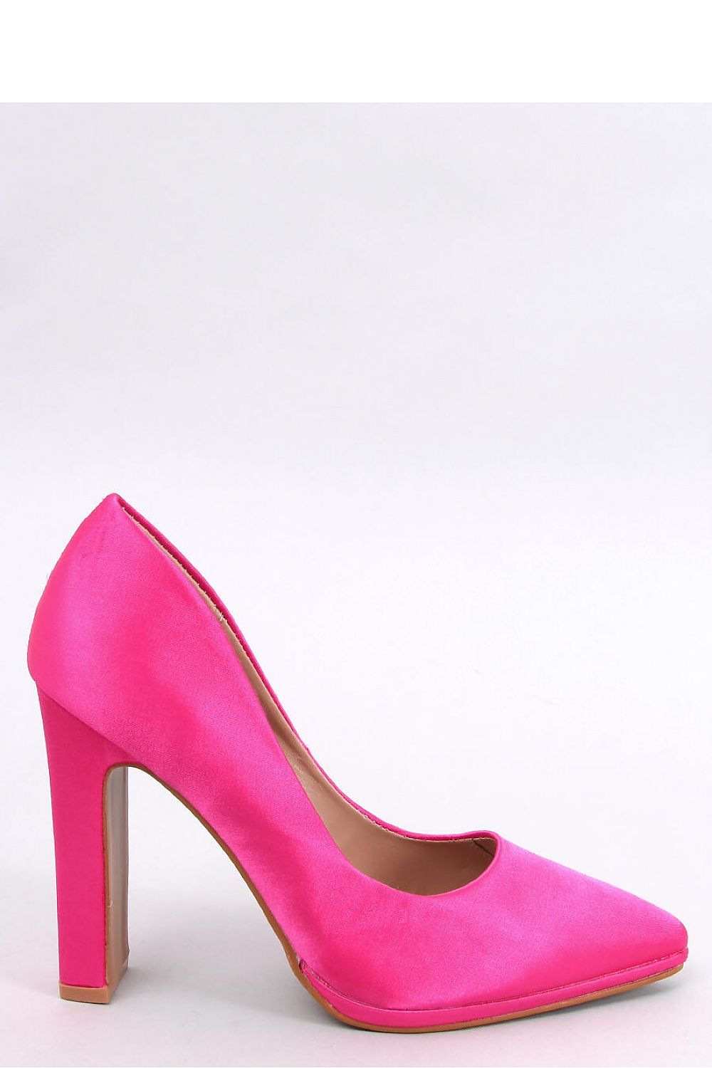 Elegant Block Heel Pumps by Inello - 11cm Satin Finish with Pointed Tip for Ultimate Comfort
