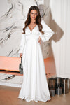 Elegant Satin Long Dress With Heart-Shaped Neckline | Sizes EU 34-40 | US 2-8 by Bicotone