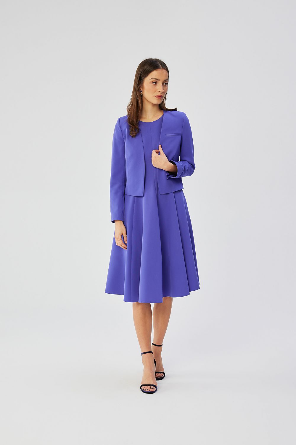 Stylove Polish Sleeveless Daydress With Fitted Cut, Side Pockets, And Elegant Dual Neckline, Sizes S-XXL