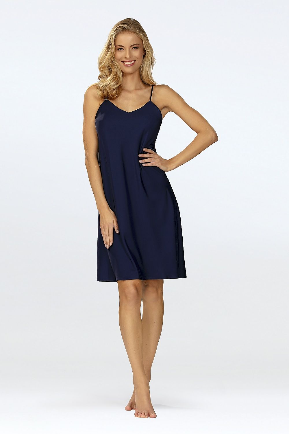 Elegant DKaren Women's Satin T-Shirt with V Neckline - Stylish Comfort for Every Occasion