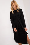 Elegant Lakerta Set: Angora Cardigan and Sleeveless Knee-Length Dress for Stylish Comfort