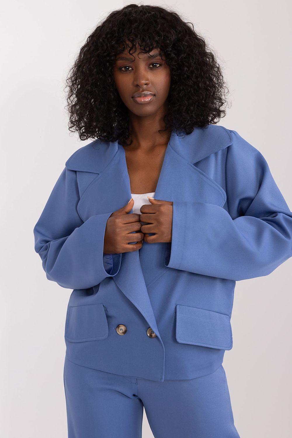 Elegant Long-Sleeve Blazer by Lakerta | Versatile Double-Breasted Jacket for All Seasons