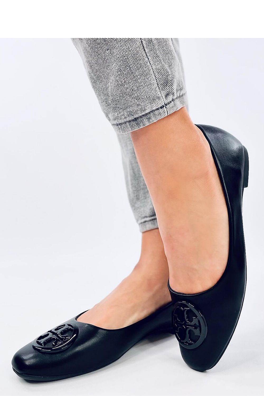 Elegant Inello Ballerina Flats for Women - Chic Eco-Leather Shoes with Unique Decoration