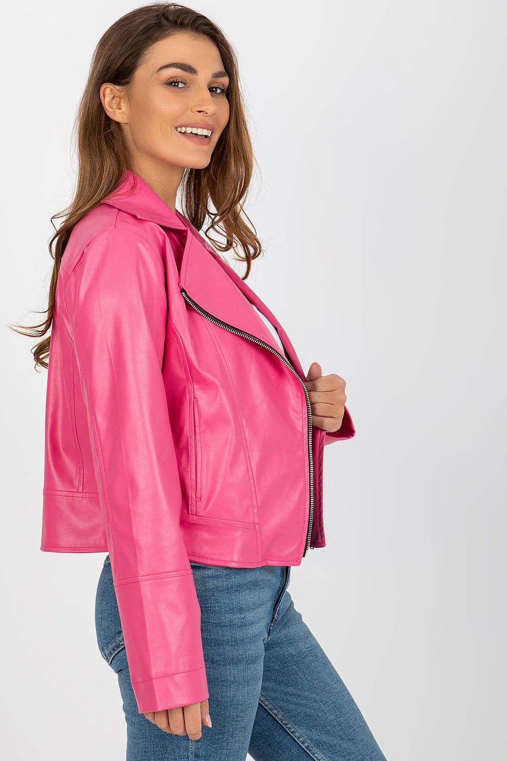 Lakerta Eco-Leather Jacket - Stylish Casual Transitional Jacket with Elegant Lapels and Pockets