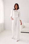 Roco Fashion Elsa Satin Wide-Leg Trousers with High Waist and Pockets for Elegant Occasions
