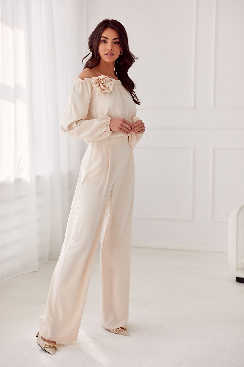 Alaya women's trousers by roco fashion | high-waisted wid...