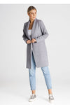 Luxury Figl Coat With Large Lined Collar - Versatile Unbuttoned Design With Inner Pockets