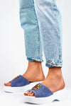 PRIMO Women's Natural Leather Flip-Flops with 5cm Platform - Stylish & Comfortable Summer Footwear