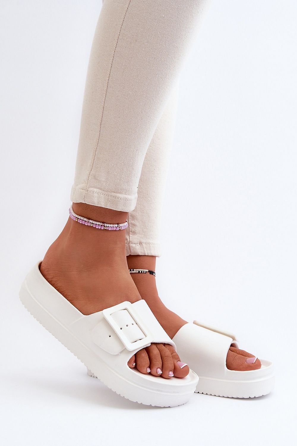 Big Star Women's Platform Flip-Flops with Buckle Strap - Lightweight Foam Comfort - Stylish Summer Wear