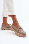 Luxury Natural Leather Moccasin Slippers with Shiny Loop – Comfort with Style