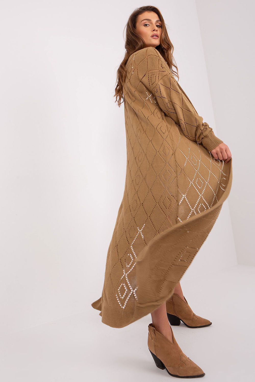 Luxury Openwork Cardigan by Badu - Long Sleeve, Unbuttoned, Perfect for Cool Evenings