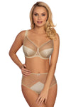 Vena Chic Semi-Soft Cut Bra with Decorative Straps and Ornamental Embroidery