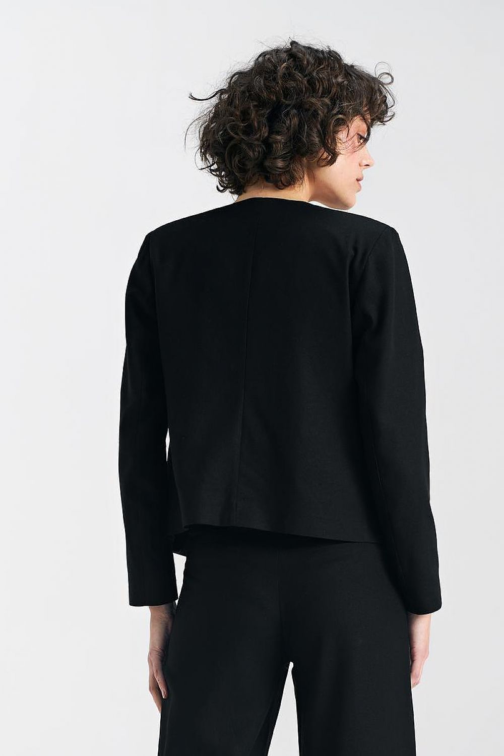 Elegant Pistachio Green Boxy Jacket with Shoulder Pads | High-Quality Viscose, Linen, Cotton Blend