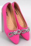 Elegant Inello Ballerina Flats with Sparkling Zircon Bow - Comfortable Ecological Leather