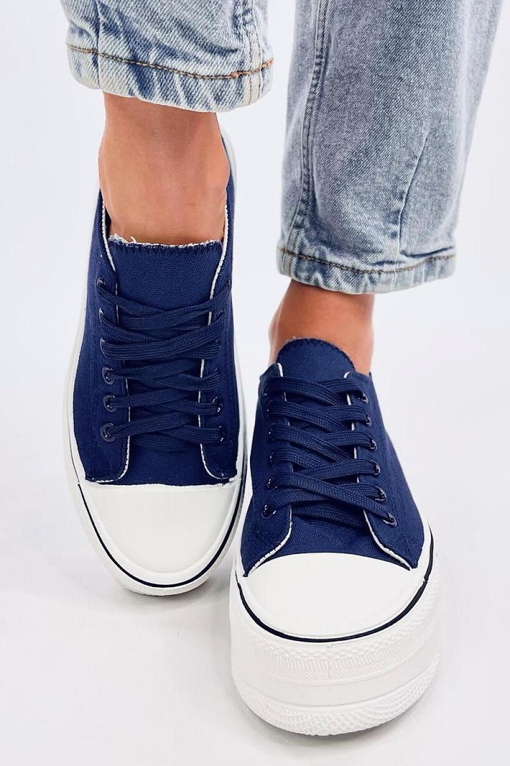 Women's Platform Sneakers by Inello - Trendy High Sole Fabric Shoes for Stylish Elevation