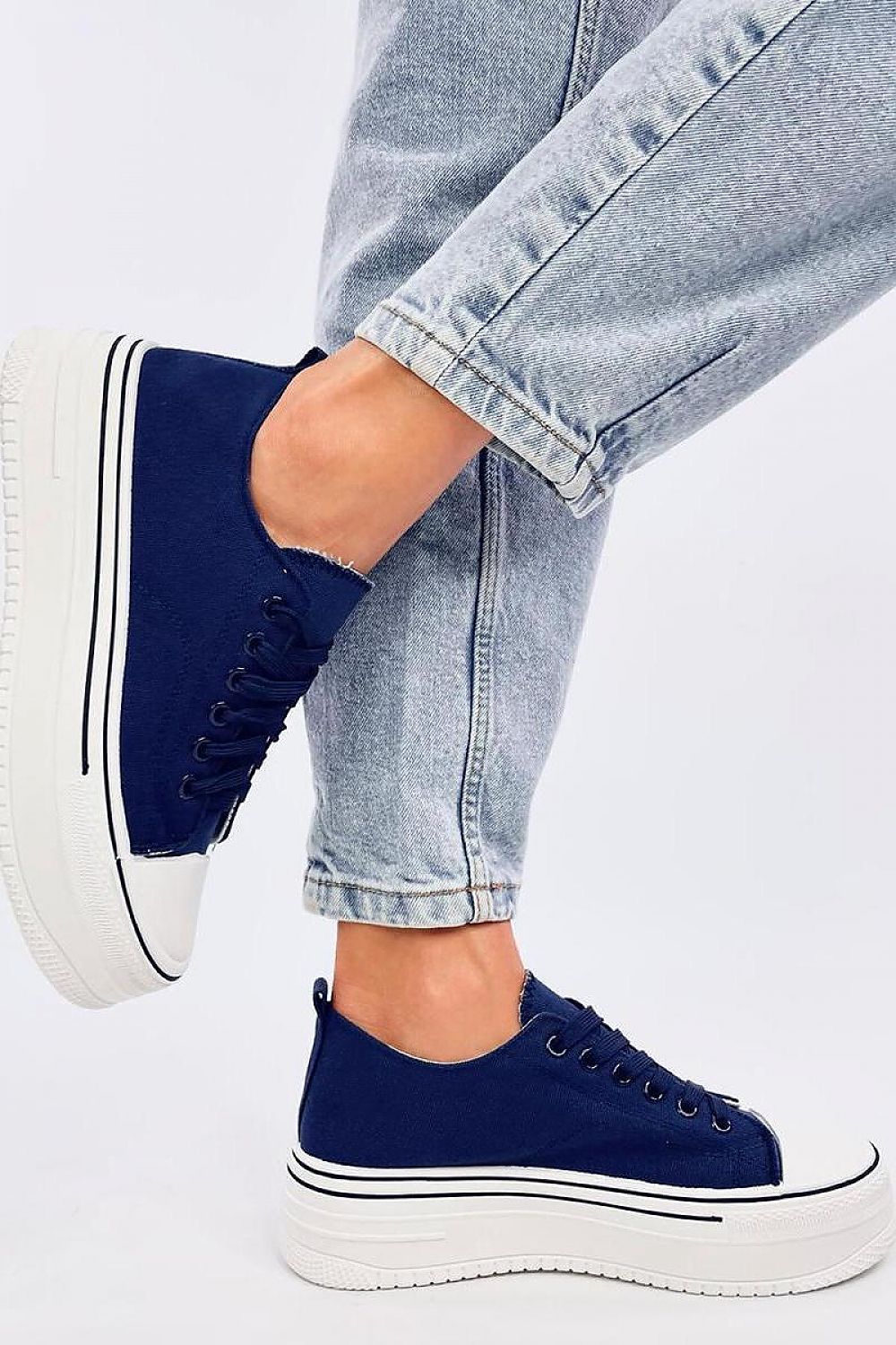 Women's Platform Sneakers by Inello - Trendy High Sole Fabric Shoes for Stylish Elevation