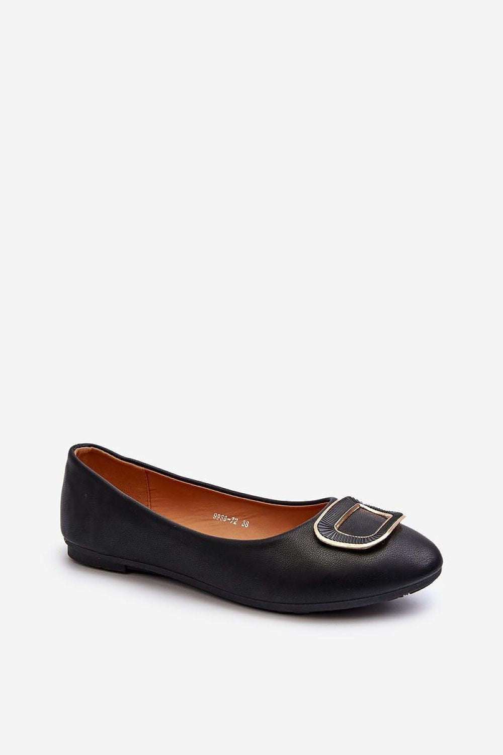 Elegant Eco Leather Ballet Flats for Women with Delicate Embellishment – Summer Comfort