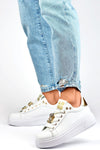 PRIMO Women's White Eco-Friendly Sport Shoes - Comfortable 4.5 cm Heel Athletic Footwear